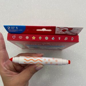 Canetinha Hidrográfica com Carimbo, Faber-Castell, Super Duo, 10 Cores
