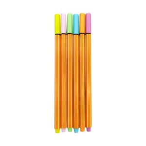 Caneta Fineliner 0.4 Pastel 6 Cores Onda Lettering Resumo